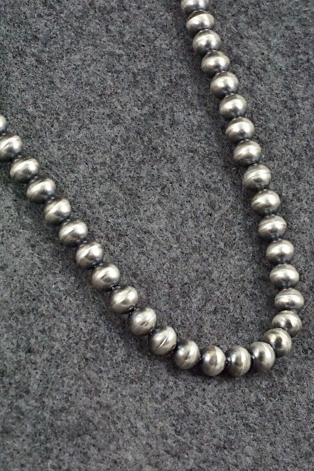 Sterling Silver Navajo Pearl Necklace - Dorinda Mariano