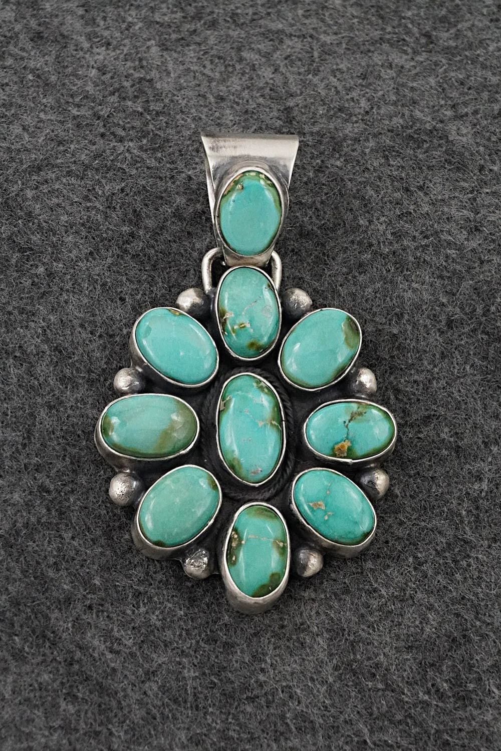 Turquoise & Sterling Silver Pendant - Bobby Johnson