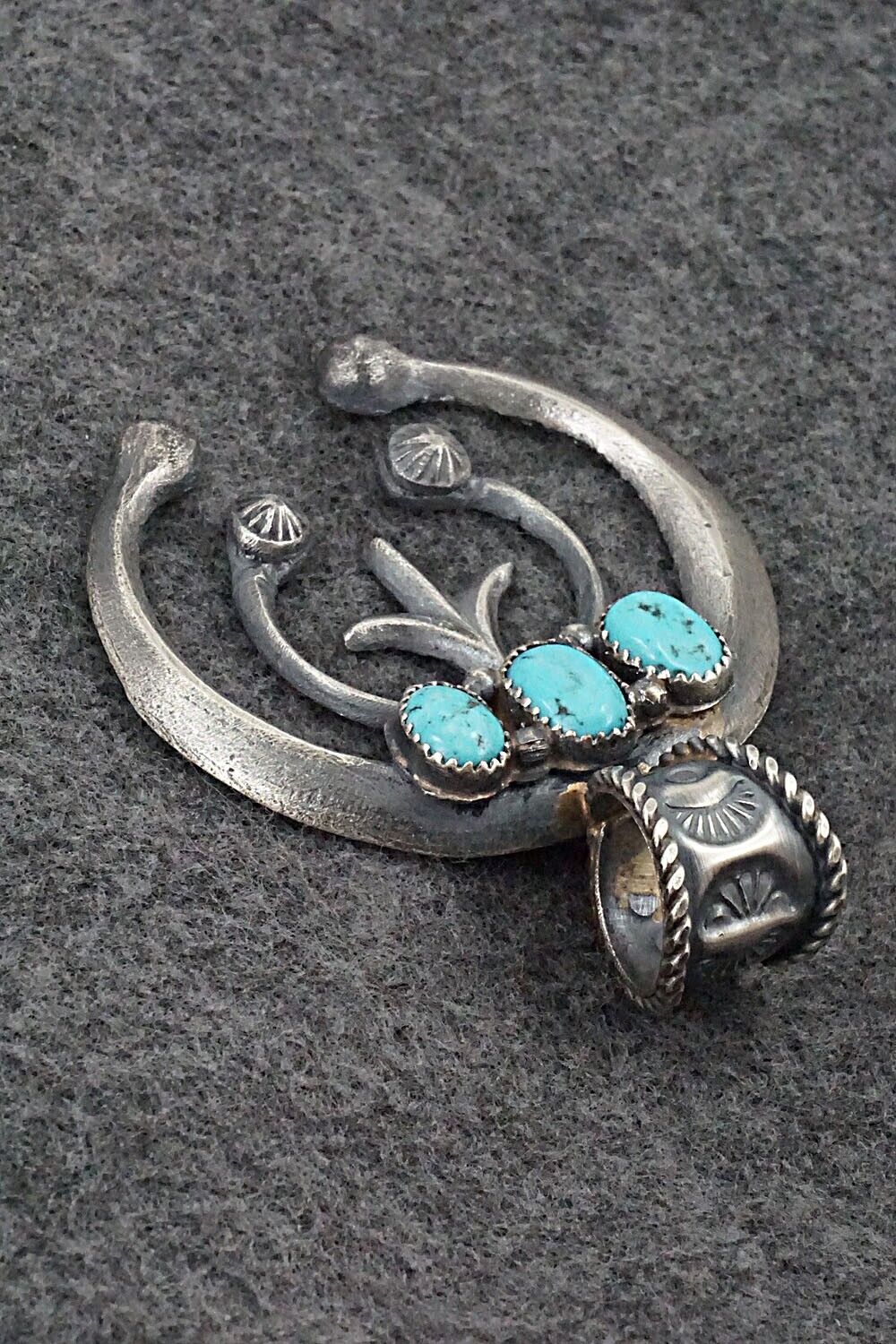 Turquoise and Sterling Silver Pendant - Gilbert Martin