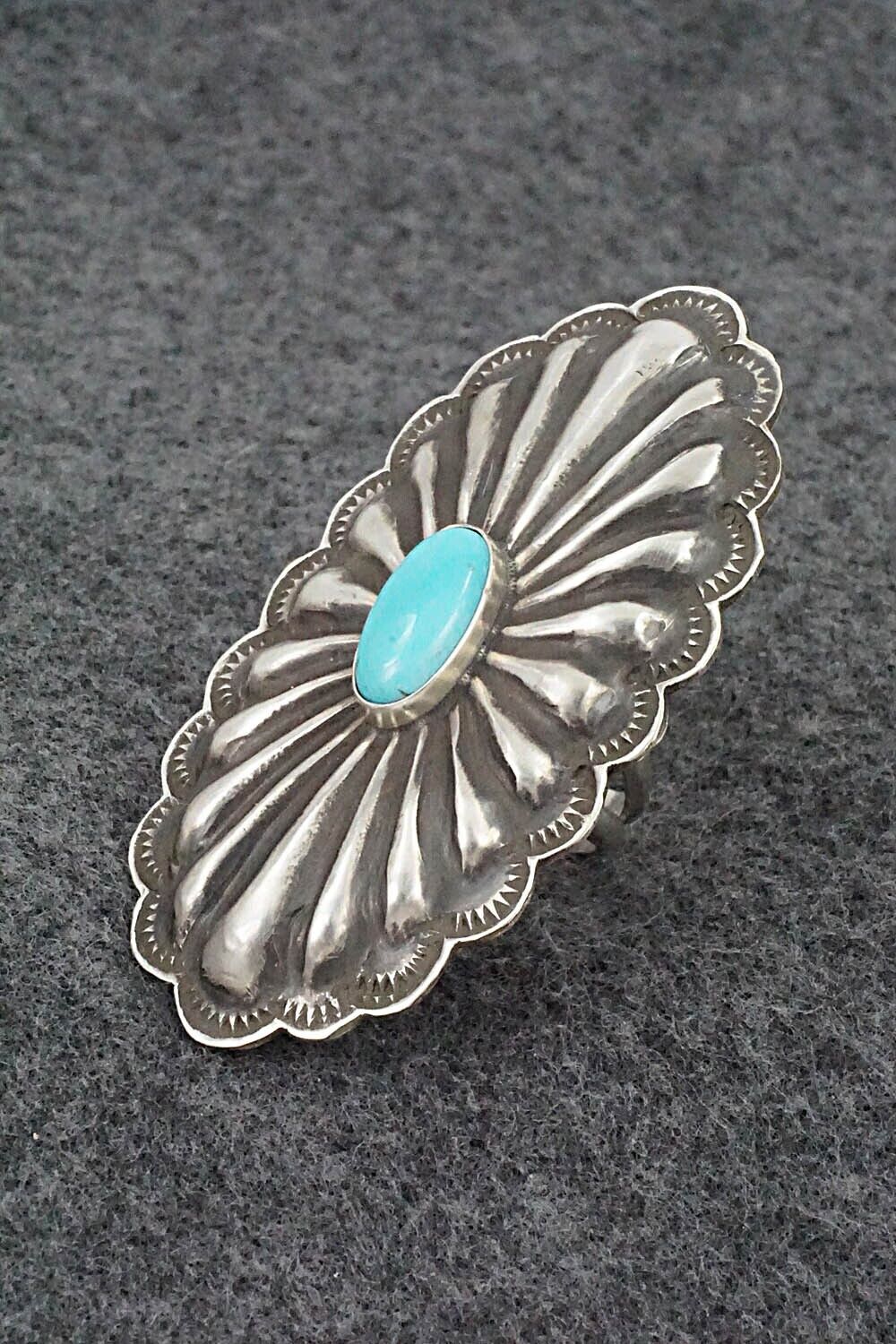 Turquoise & Sterling Silver Ring - Rita Lee - Size 8.5