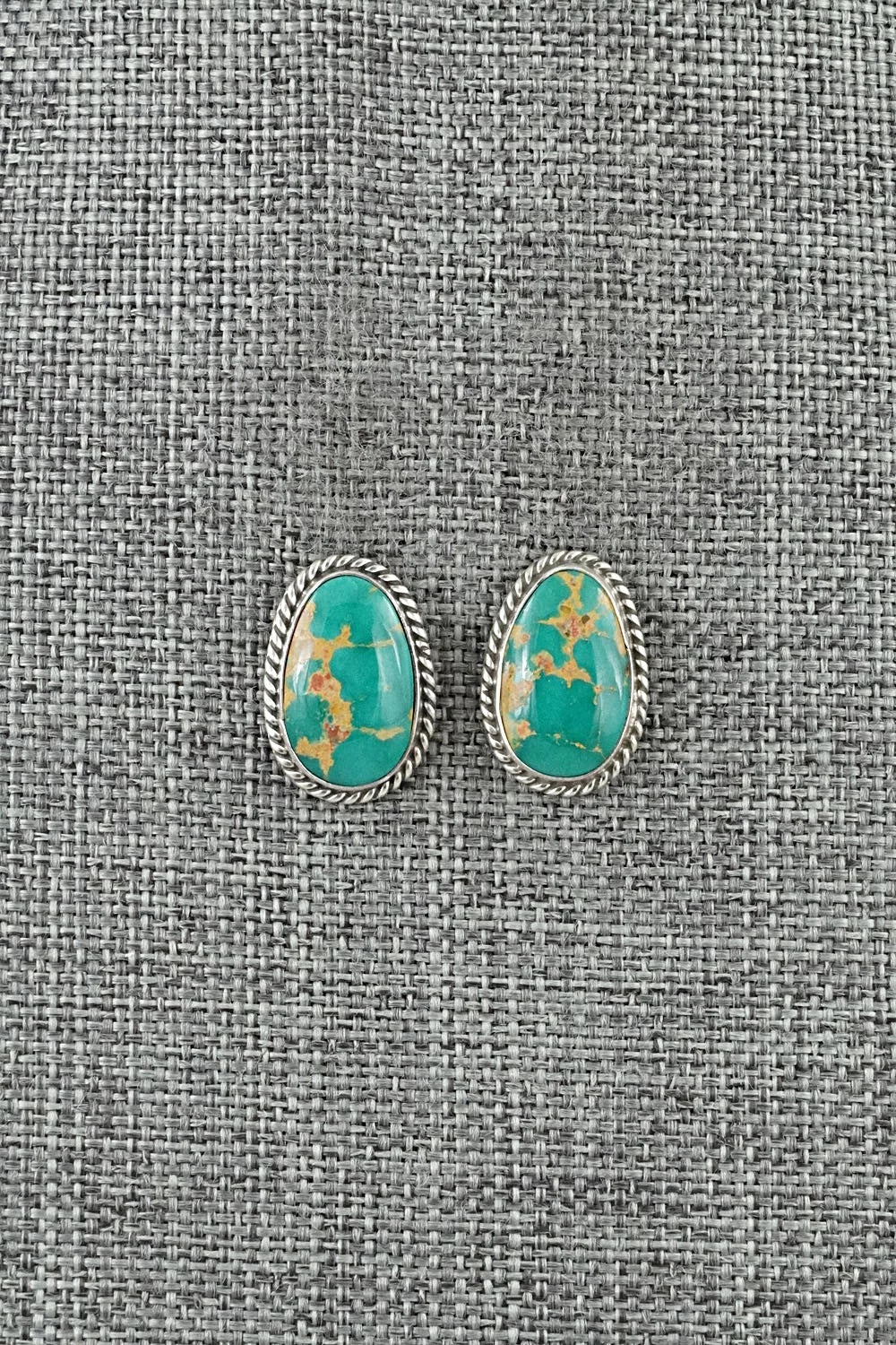 Turquoise & Sterling Silver Earrings - Rosemary Saunders