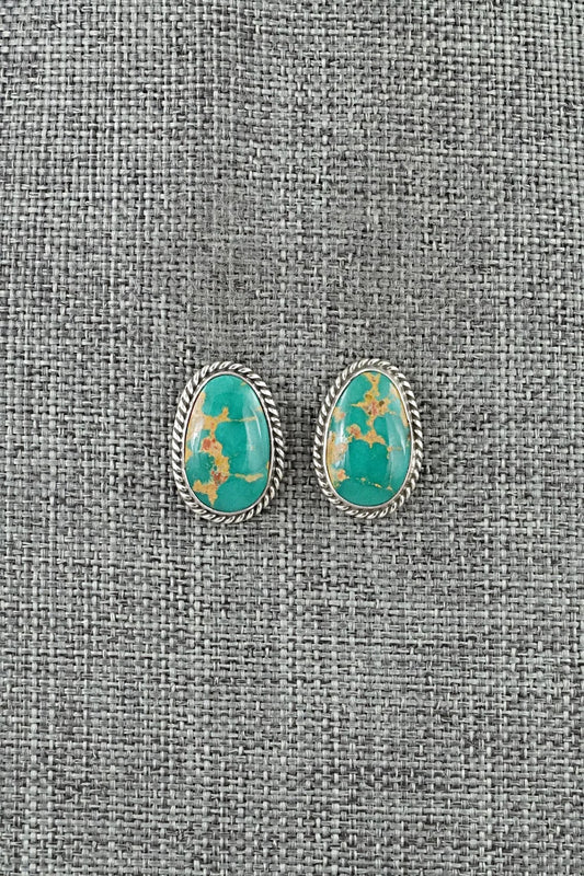 Turquoise & Sterling Silver Earrings - Rosemary Saunders