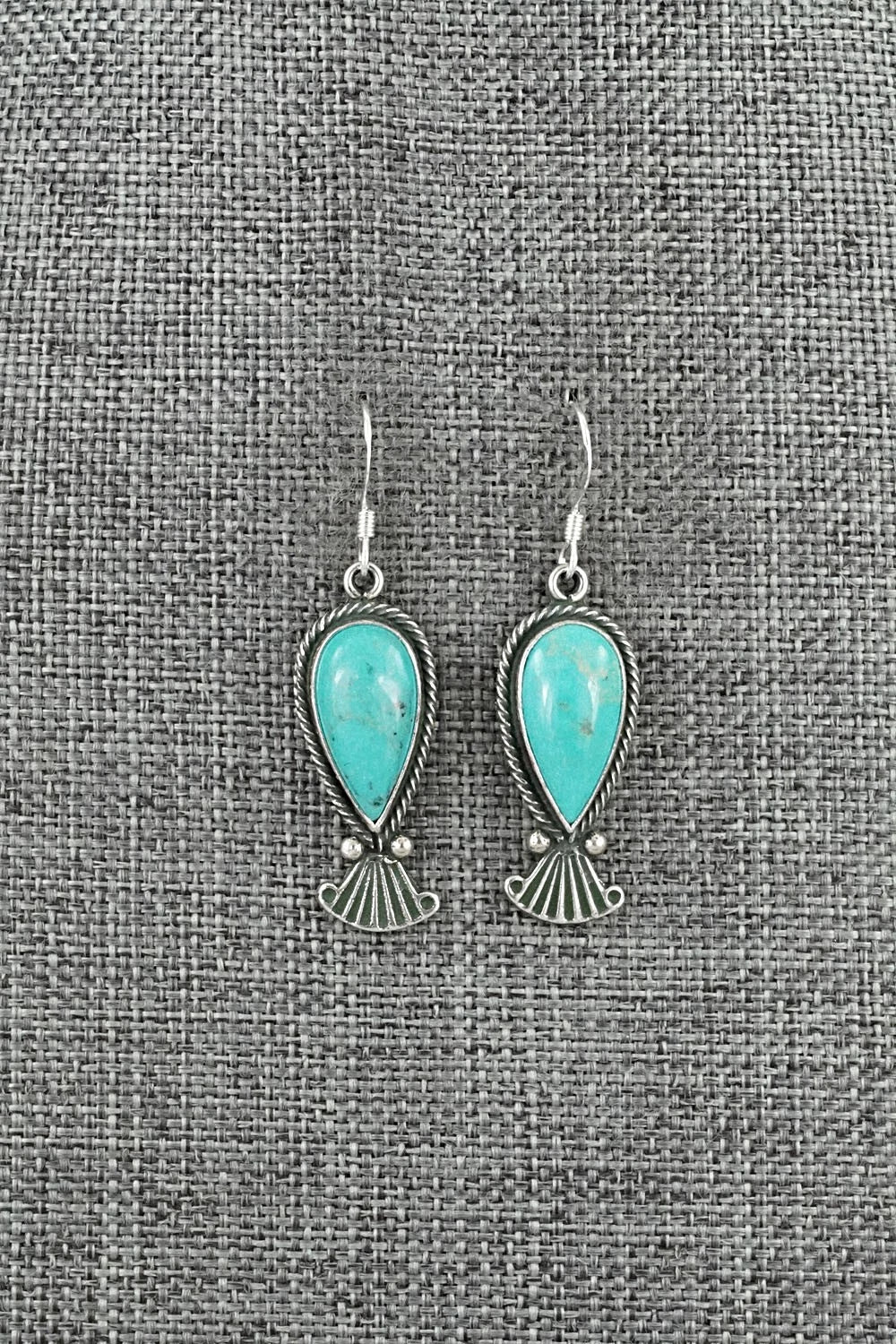 Turquoise & Sterling Silver Earrings - Verley Betone