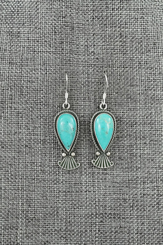 Turquoise & Sterling Silver Earrings - Verley Betone