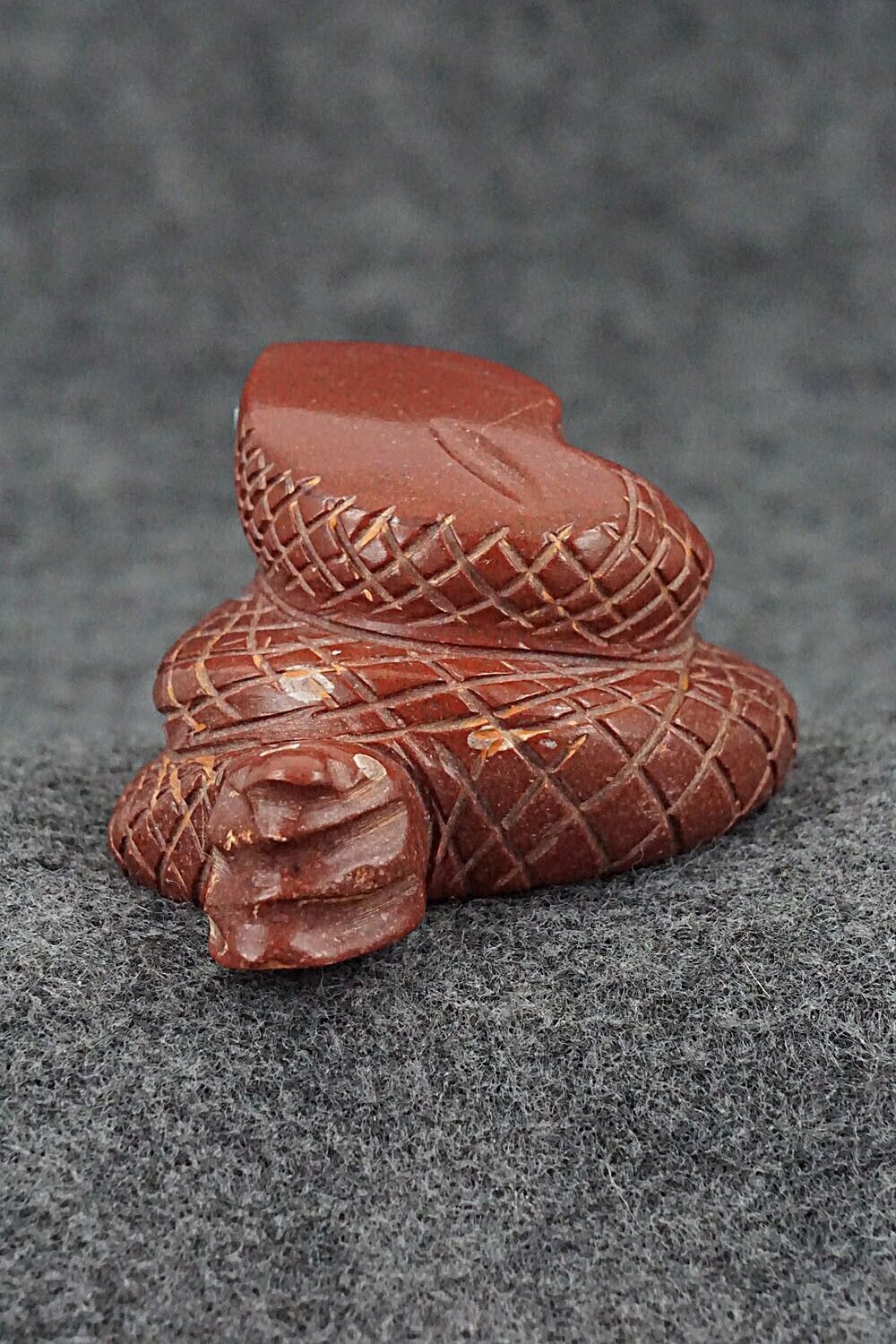 Rattlesnake Zuni Fetish Carving - Gilbert Lonjose