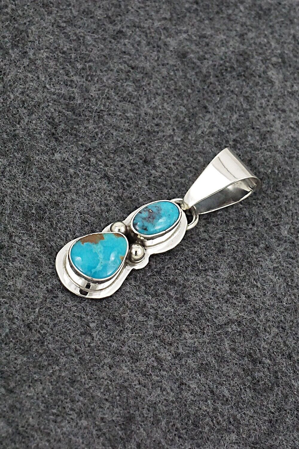 Turquoise & Sterling Silver Pendant - Kathleen Livingston