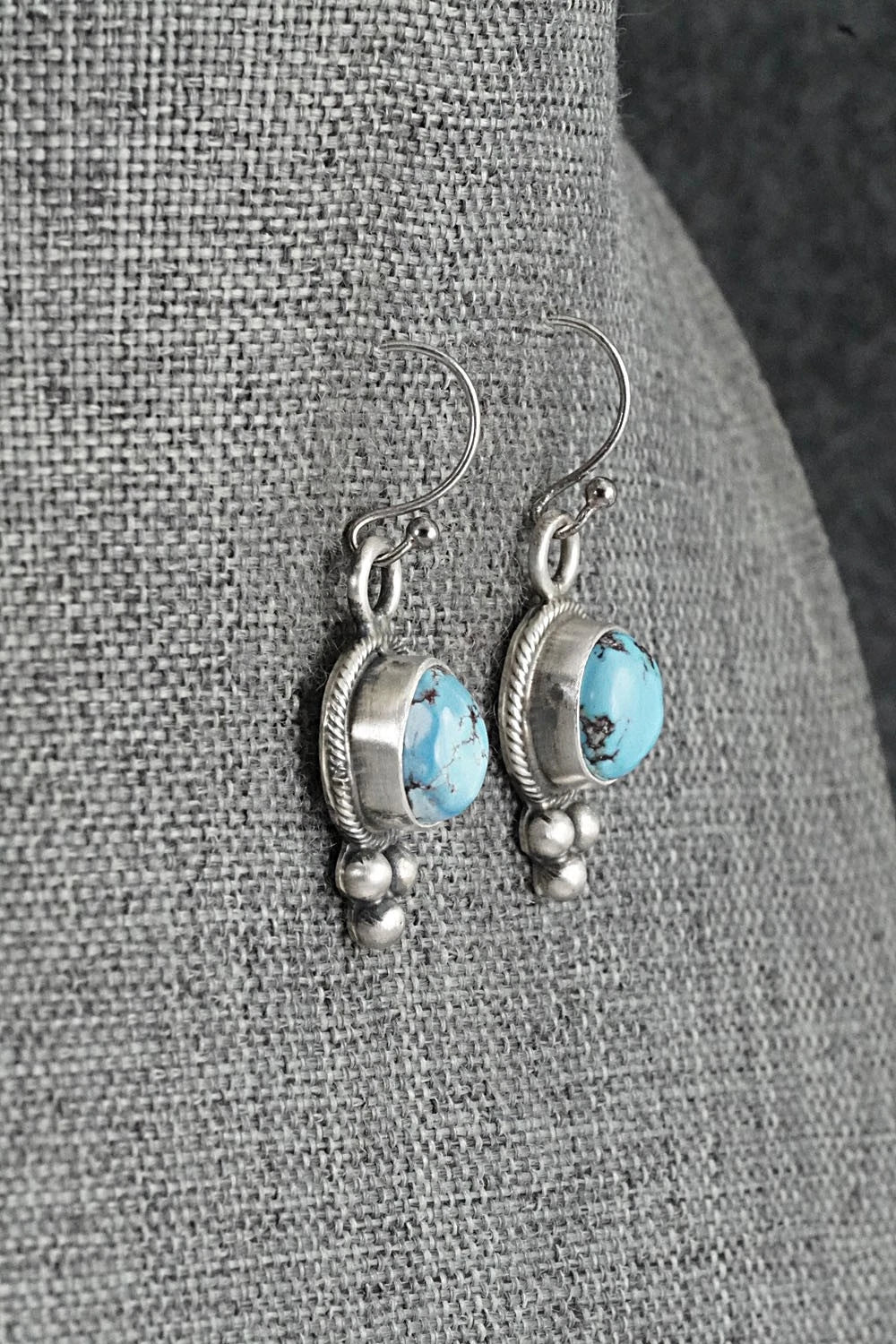 Turquoise & Sterling Silver Squash Blossom Set - Paul Livingston
