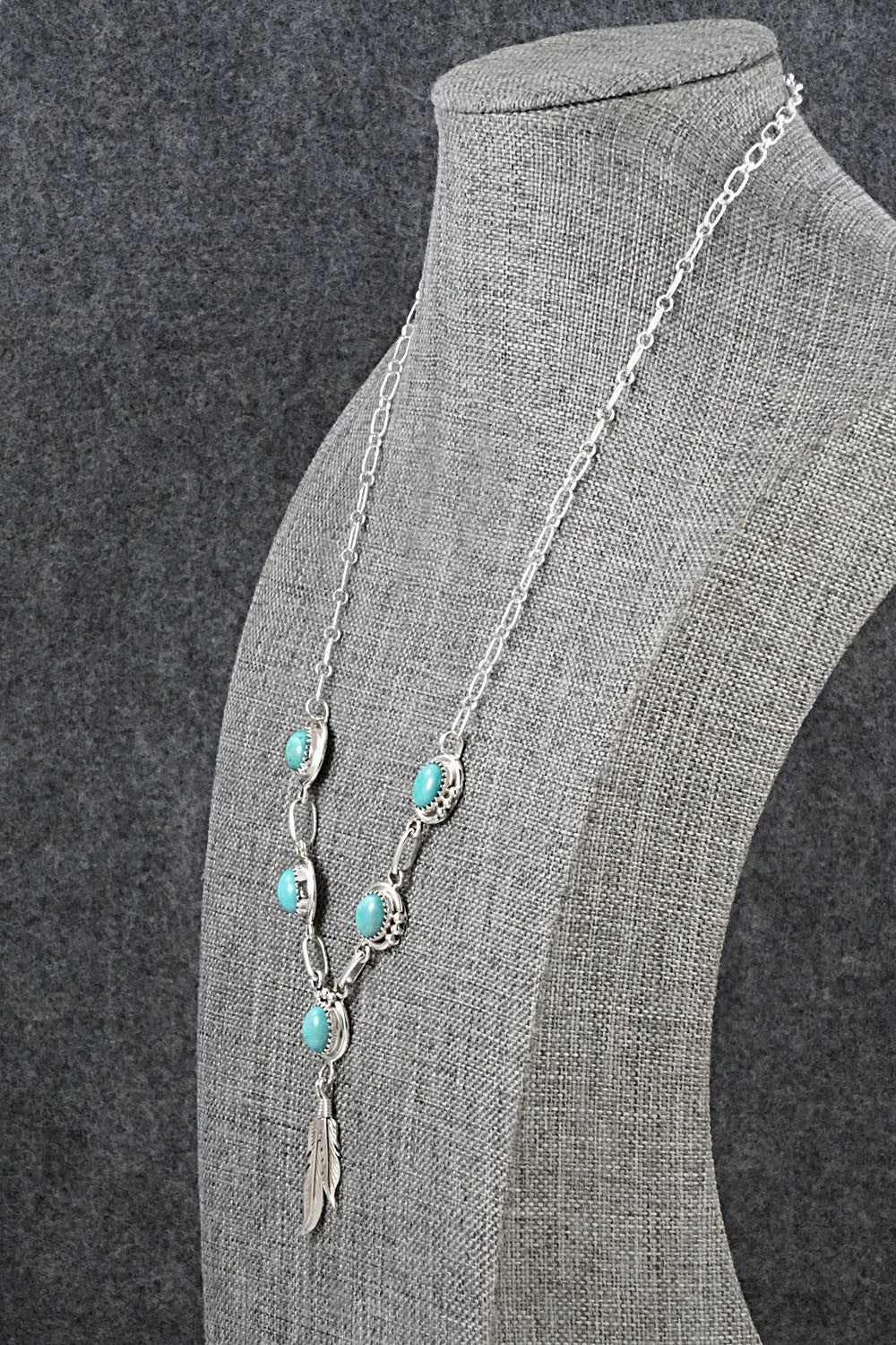 Turquoise & Sterling Silver Necklace - Verley Betone