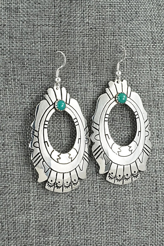 Turquoise & Sterling Silver Earrings - Rosita Singer