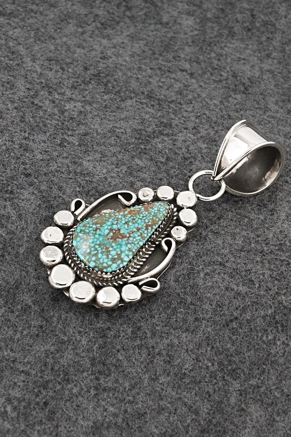 Turquoise & Sterling Silver Pendant - Phil Nez