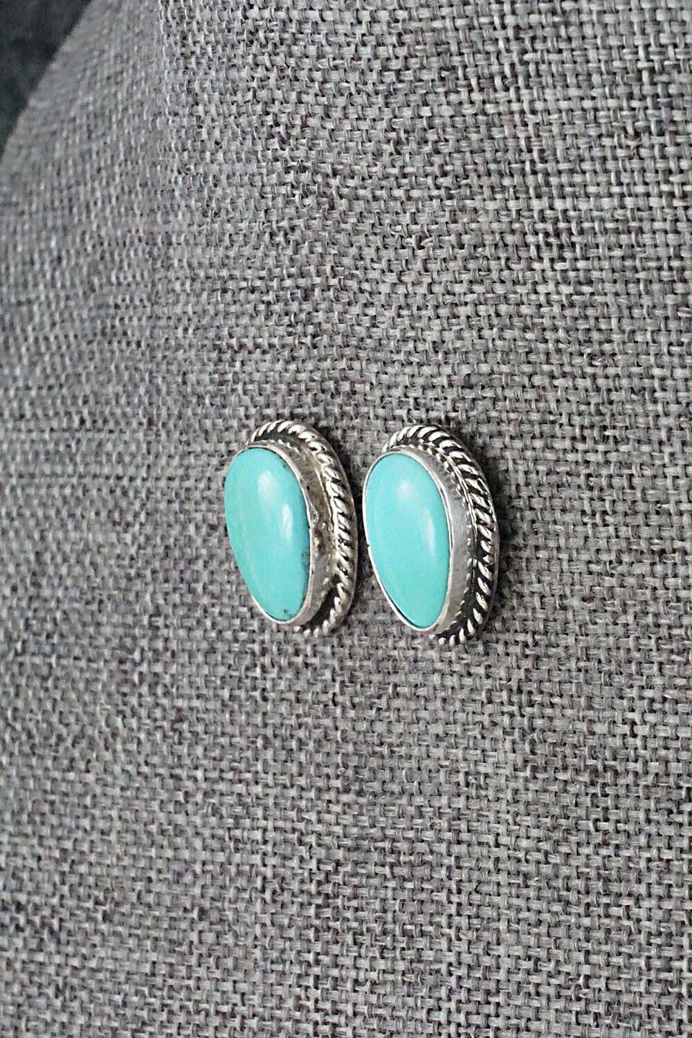 Turquoise & Sterling Silver Earrings - Marco Begaye