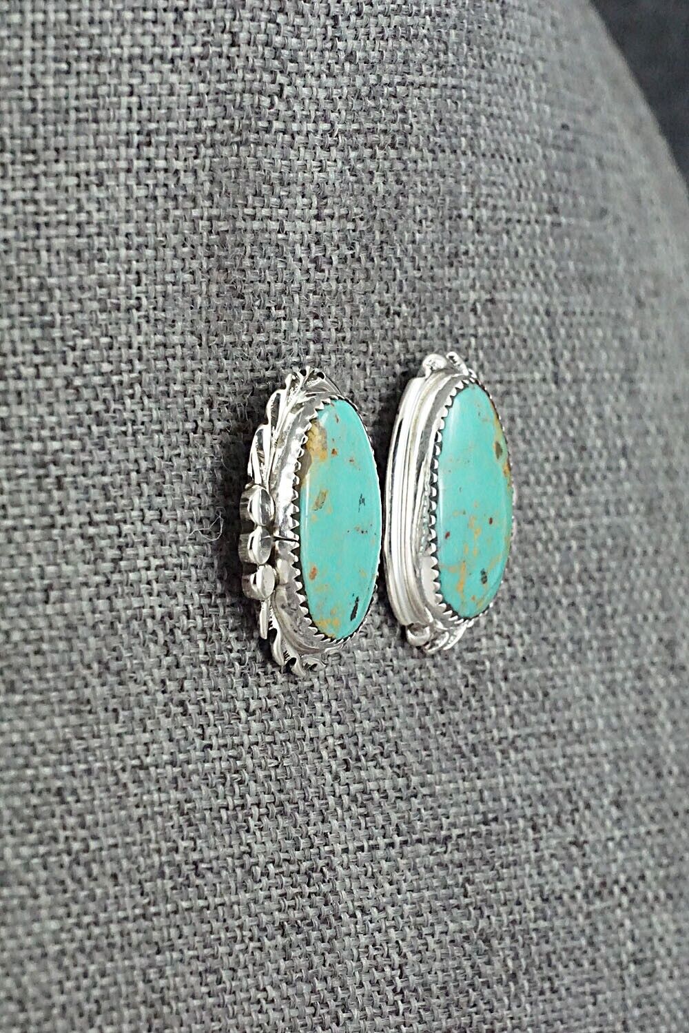 Turquoise and Sterling Silver Earrings - Delores Cadman