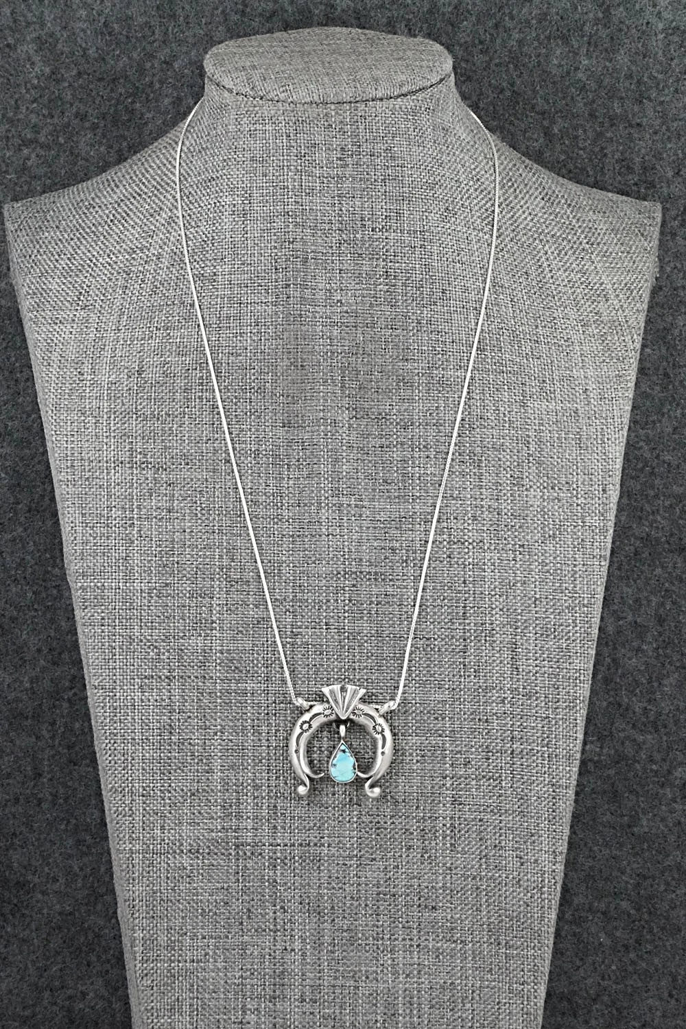 Turquoise & Sterling Silver Necklace - Gary Shorty