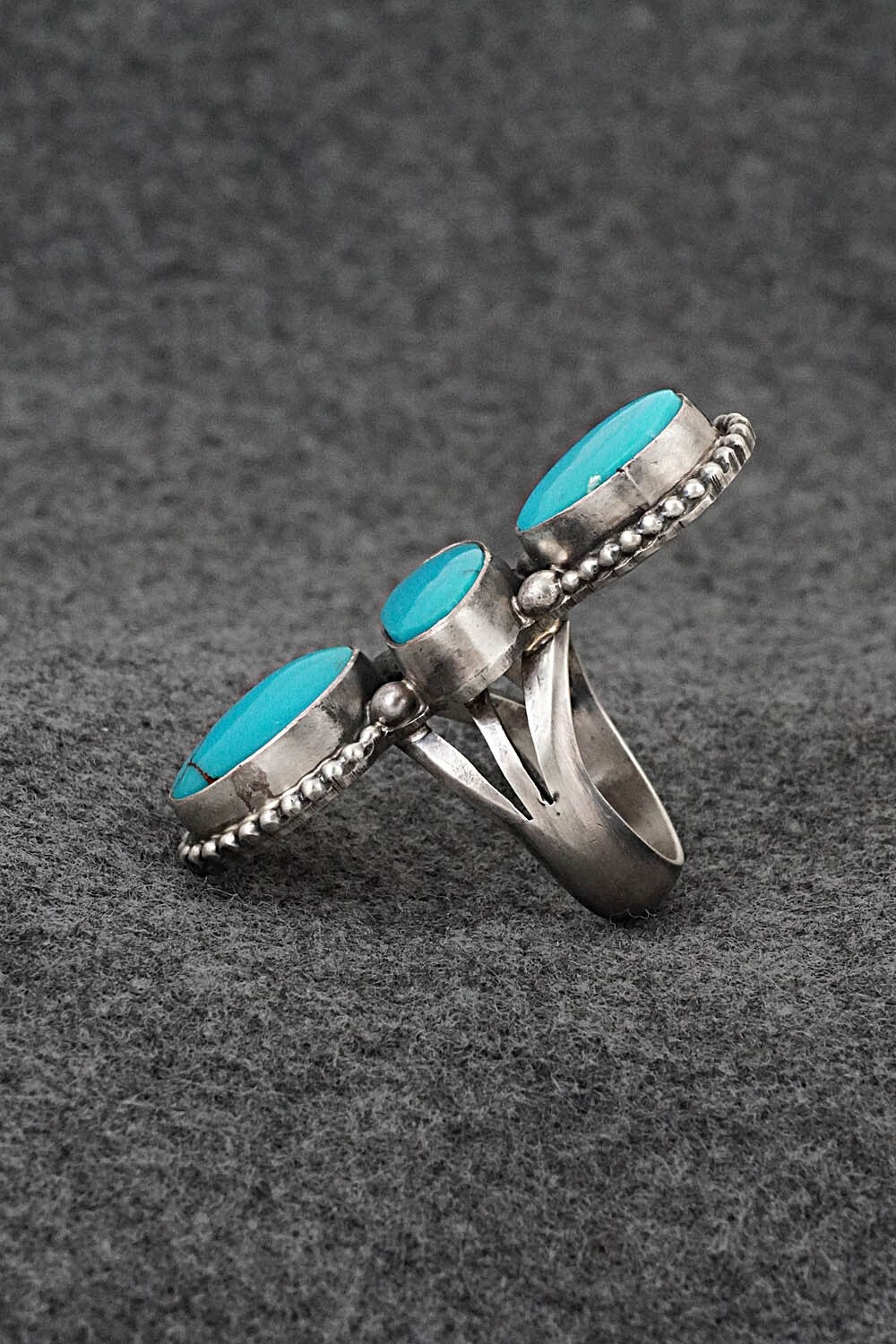 Turquoise & Sterling Silver Ring - Darrin Livingston - Size 8
