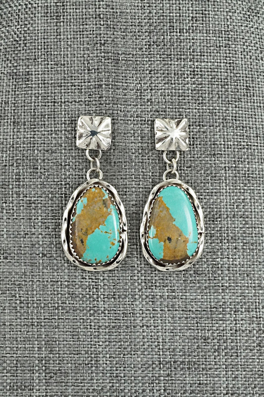 Turquoise & Sterling Silver Earrings - Ernest Hawthorne