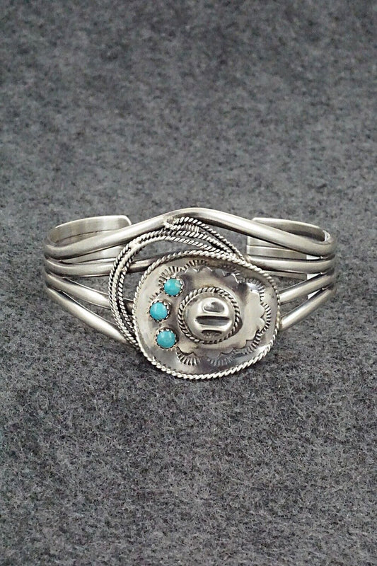 Turquoise & Sterling Silver Bracelet - Bobby Platero