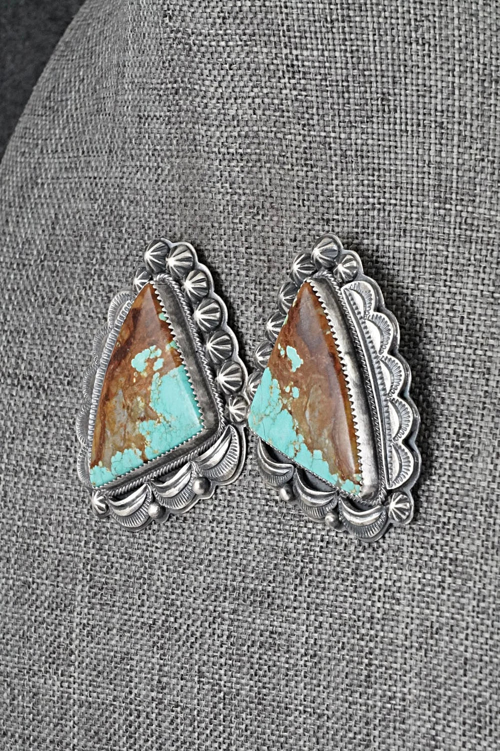 Turquoise & Sterling Silver Necklace and Earrings Set - Randy Boyd