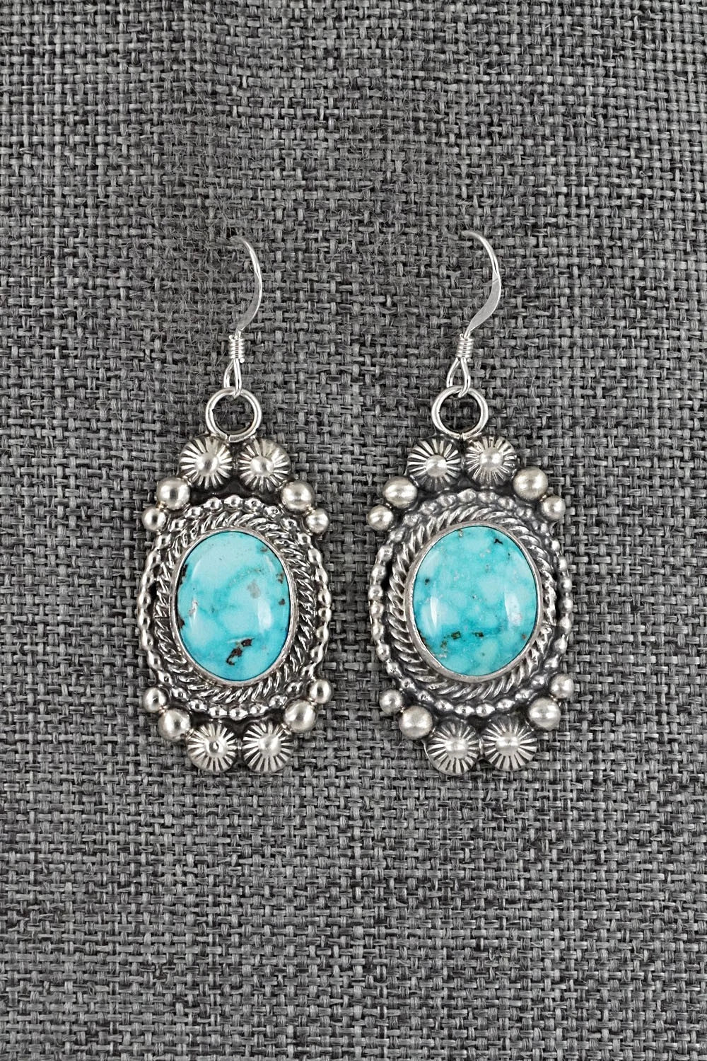 Turquoise & Sterling Silver Squash Blossom Set - Tom Lewis