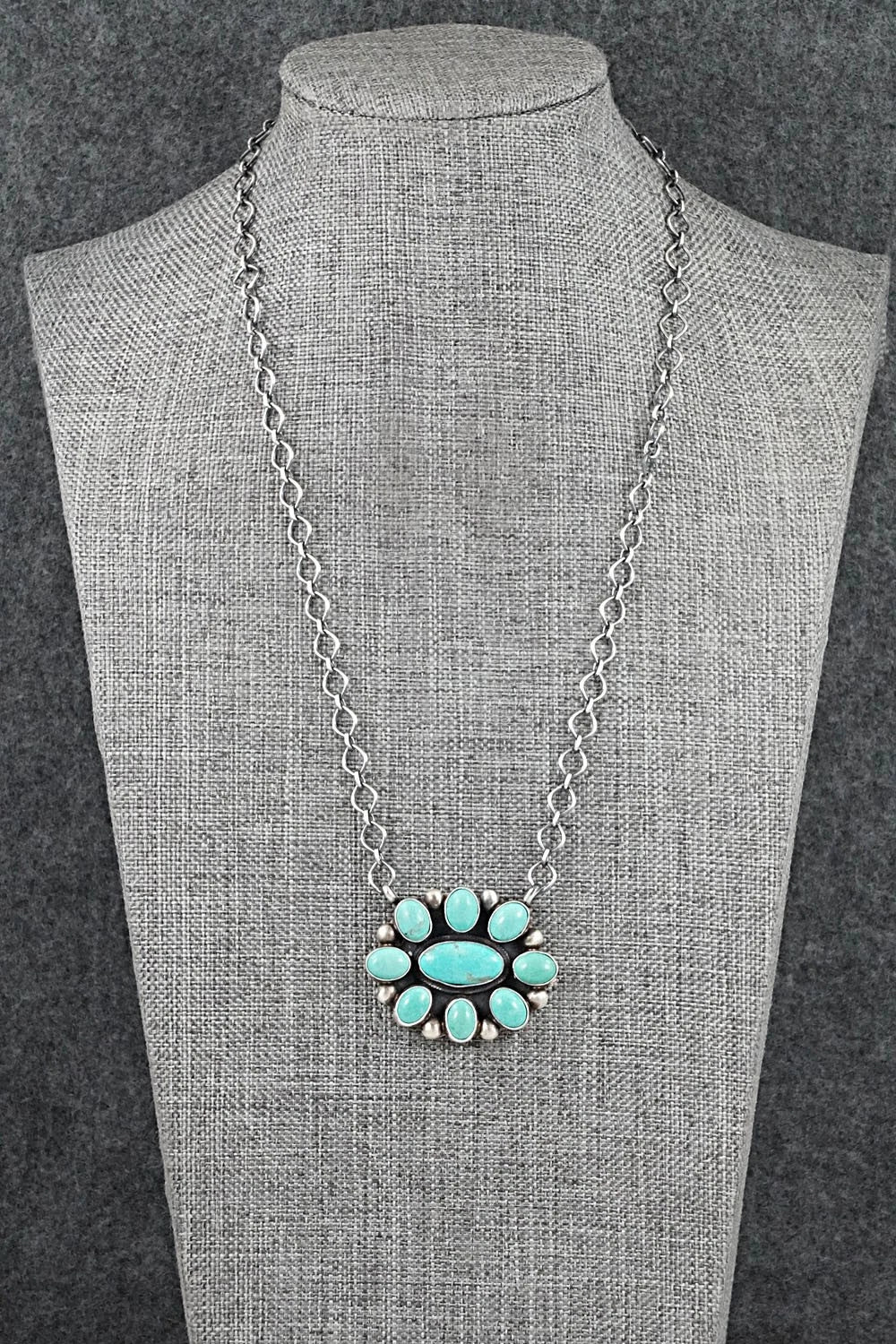 Turquoise & Sterling Silver Necklace - Kathleen Livingston