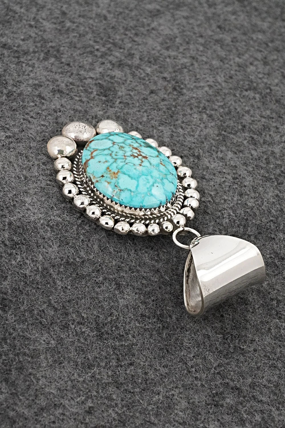 Turquoise and Sterling Silver Pendant - Phil Nez