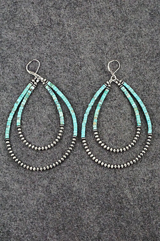 Turquoise & Sterling Silver Earrings - Ester Reano