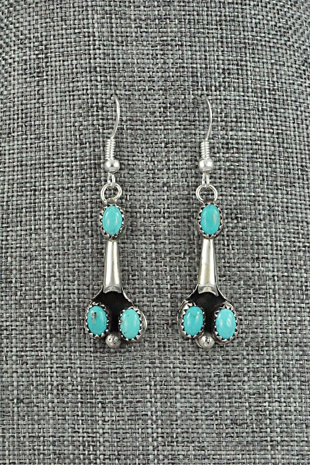 Turquoise & Sterling Silver Mini Squash Blossom Set - Phil Garcia