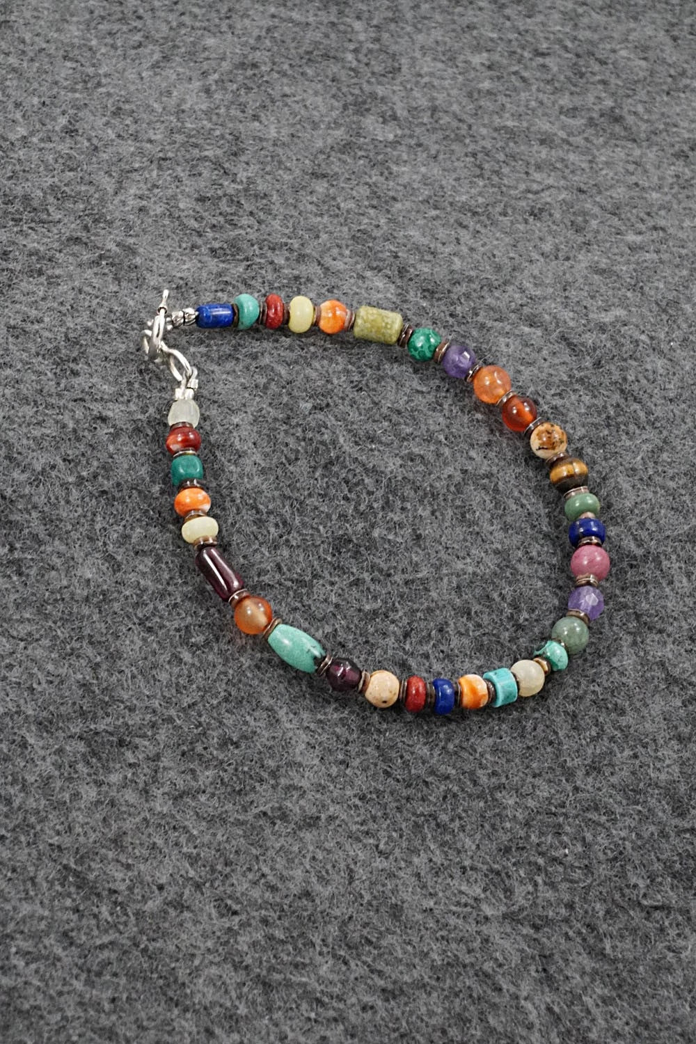 Multi-Stone & Sterling Silver Bracelet - Helen Tsosie
