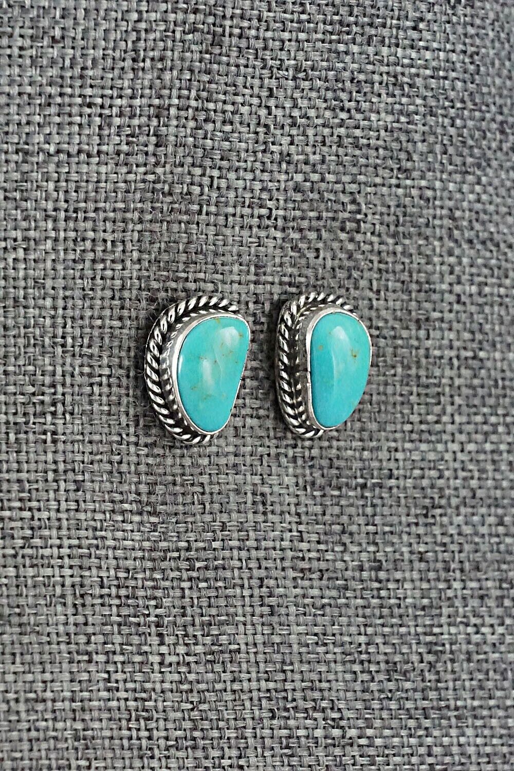 Turquoise & Sterling Silver Earrings - Marco Begaye