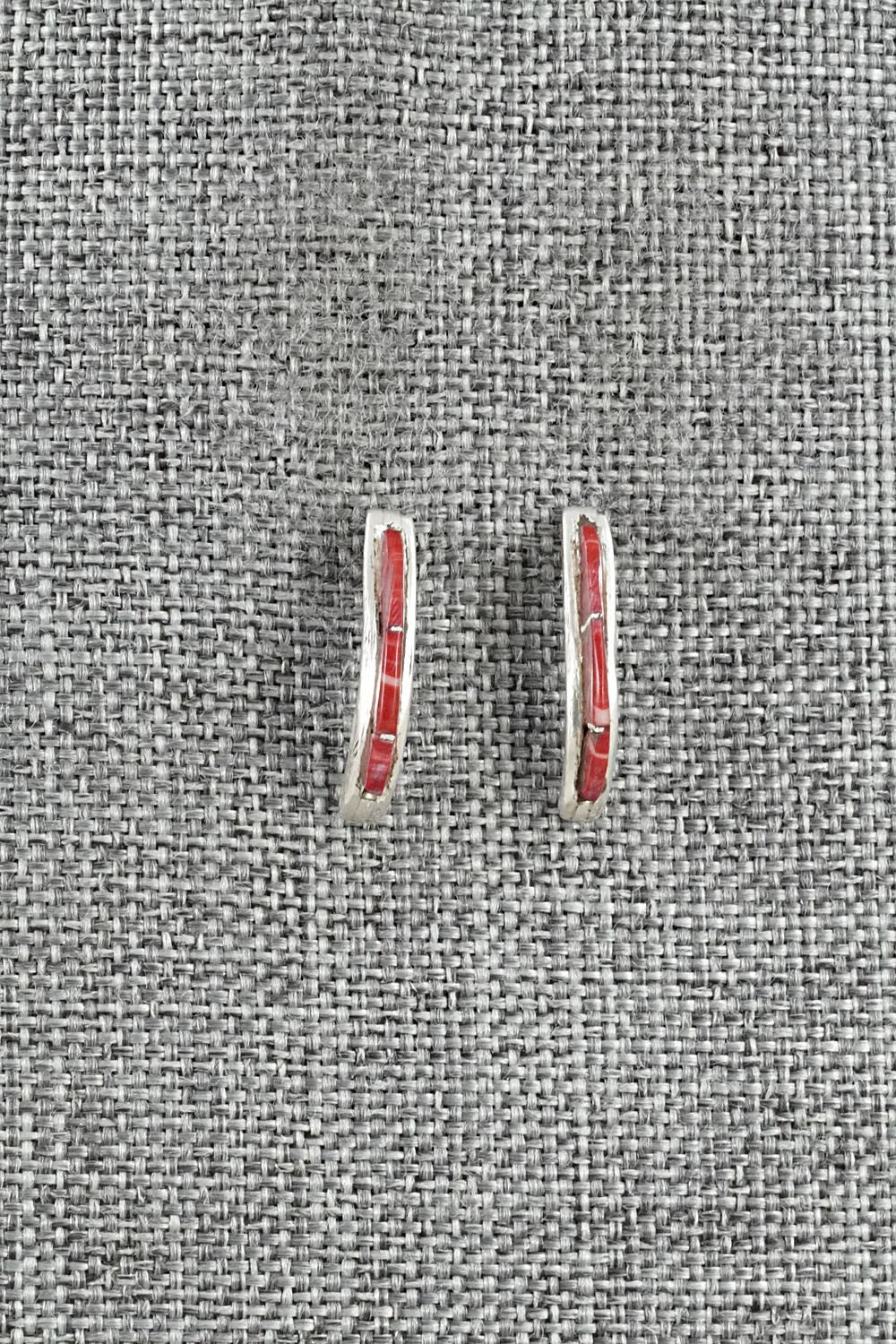 Coral & Sterling Silver Earrings - Kent Lonjose
