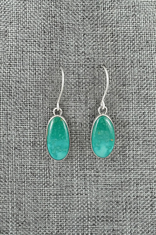 Turquoise & Sterling Silver Earrings - Eugene Gruber