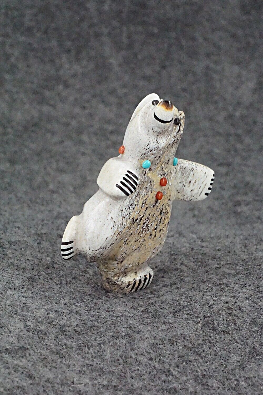 Dancing Bear Zuni Fetish Carving - Claudia Peina