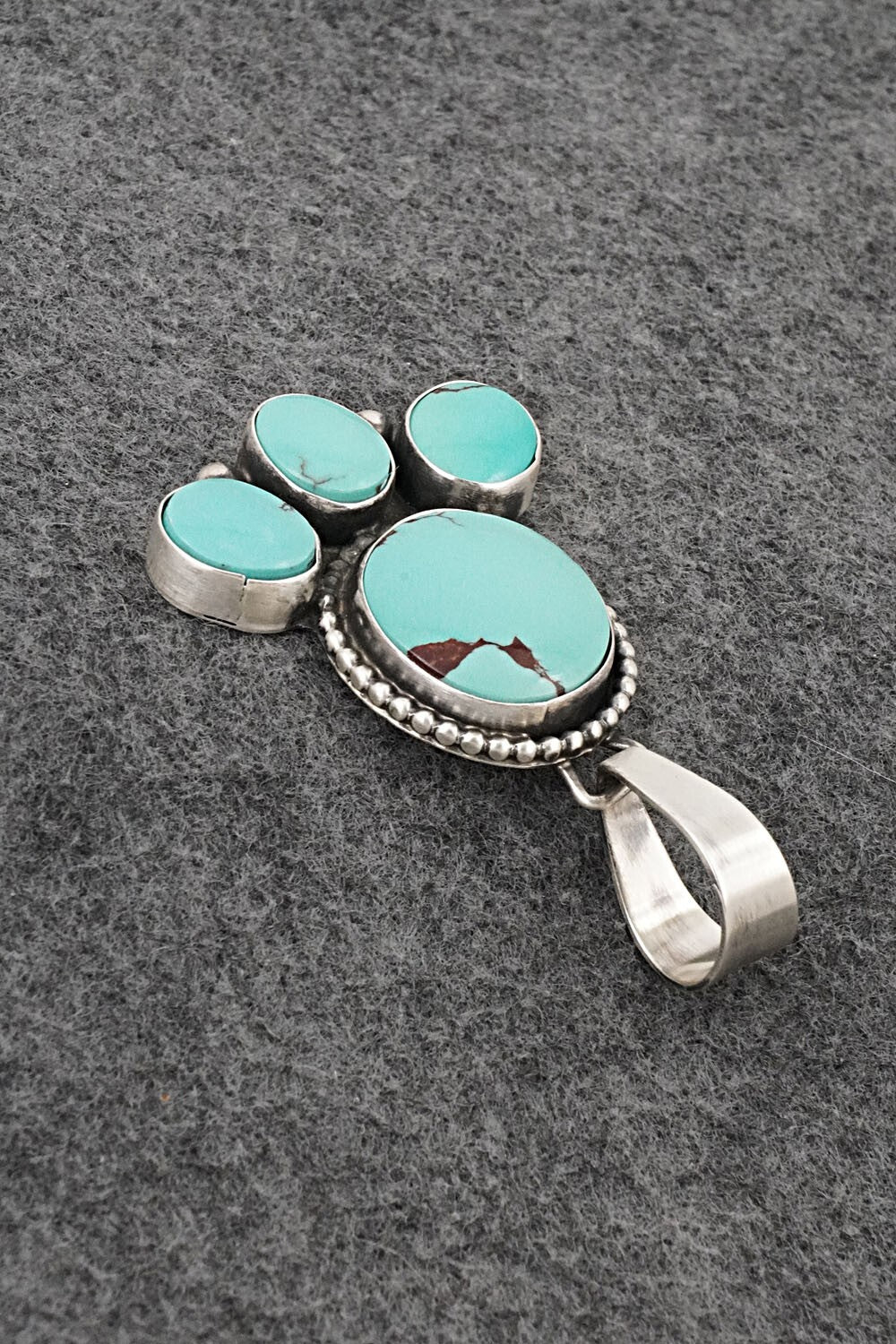 Turquoise & Sterling Silver Pendant and Earrings Set - Bobby Johnson