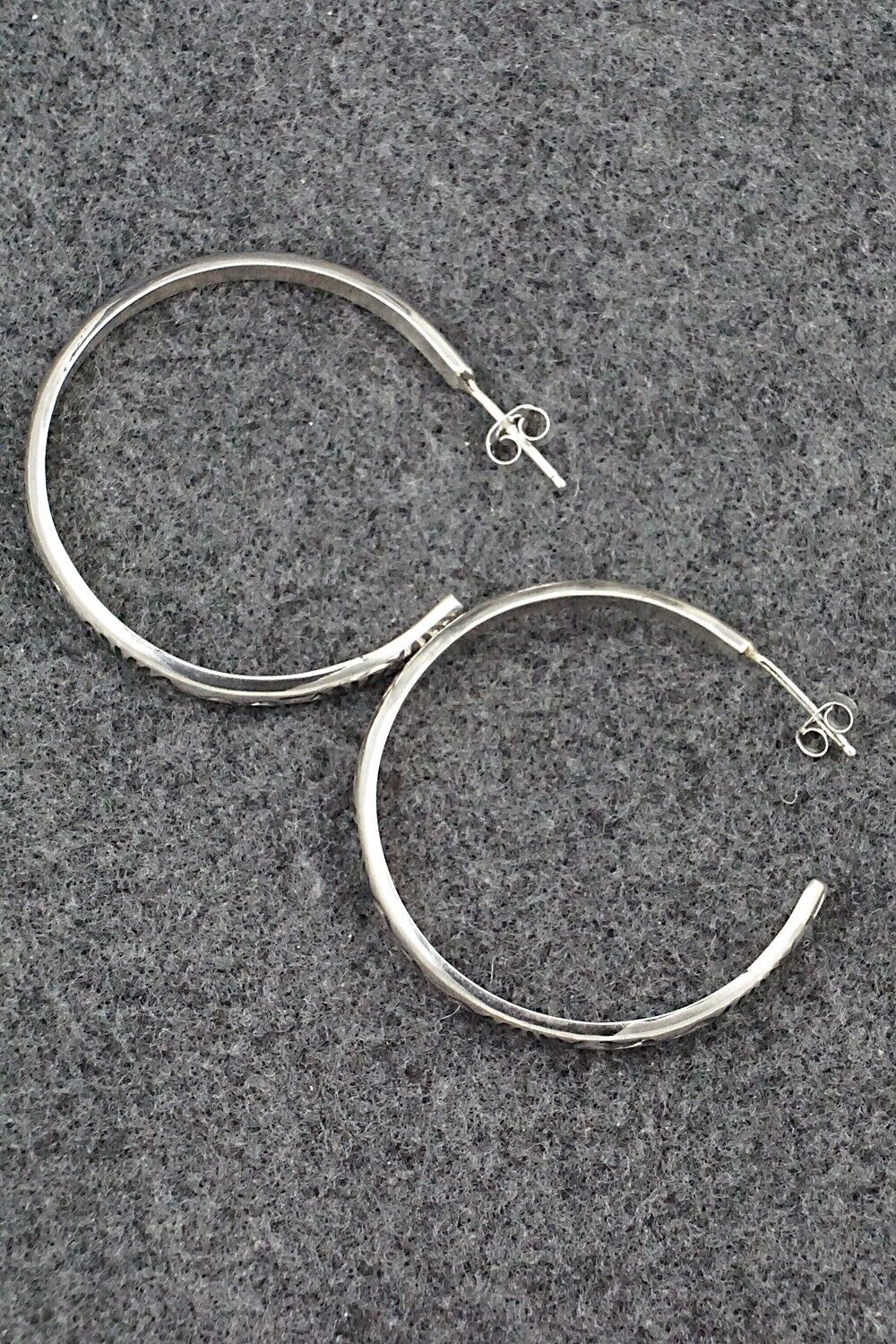 Sterling Silver Hoop Earrings - Elaine Tahe