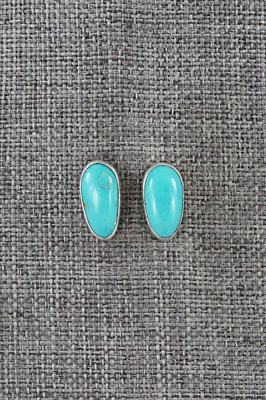 Turquoise & Sterling Silver Earrings - Marco Begaye