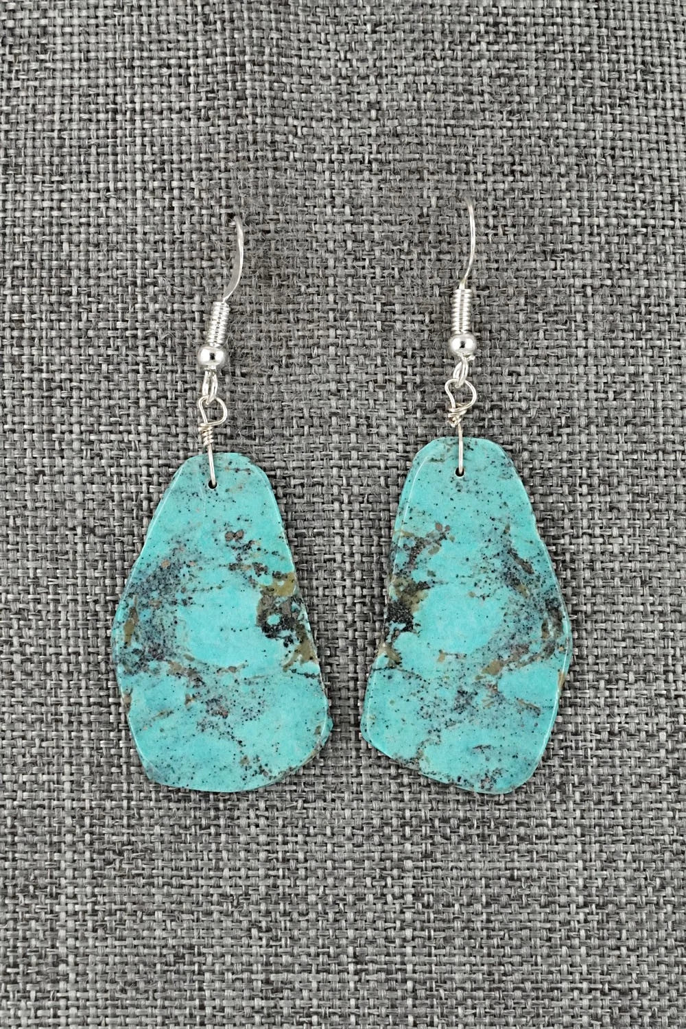 Turquoise & Sterling Silver Earrings - Louise Pete