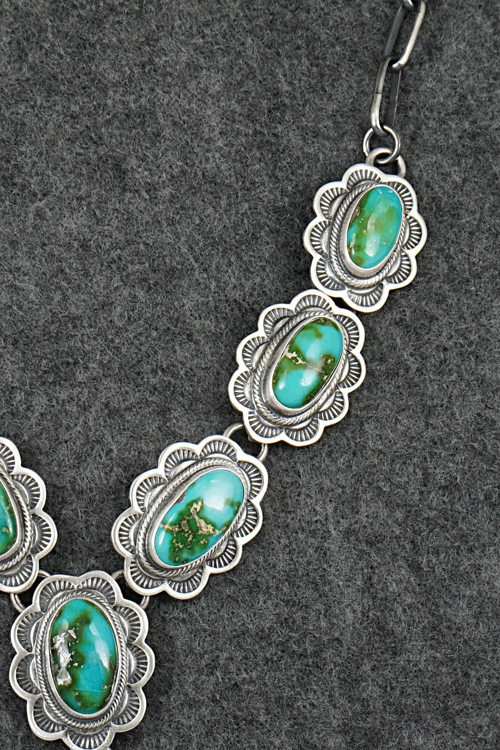 Turquoise & Sterling Silver Necklace and Earrings Set - Randy Boyd