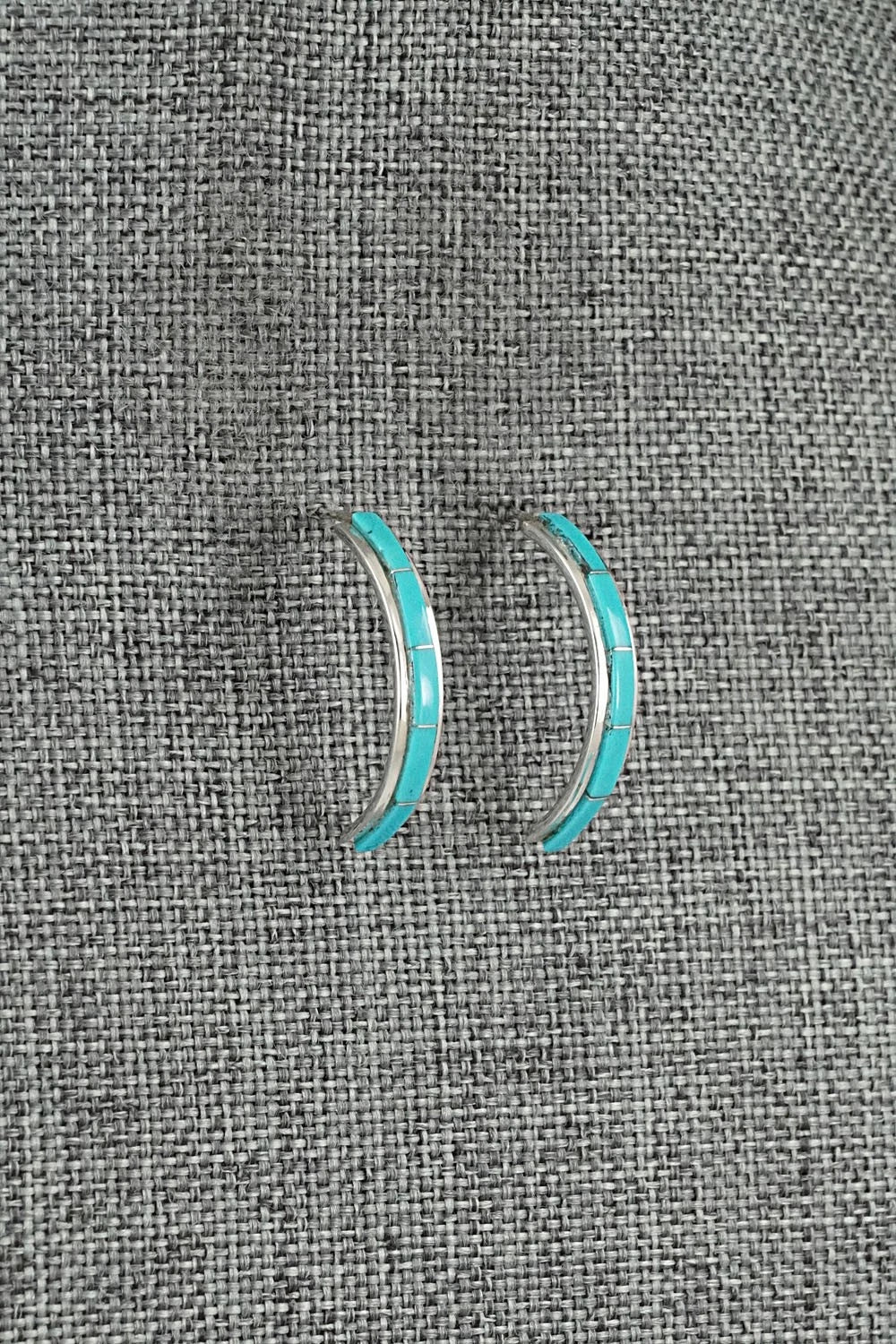 Turquoise & Sterling Silver Earrings - Nathaniel Johnson