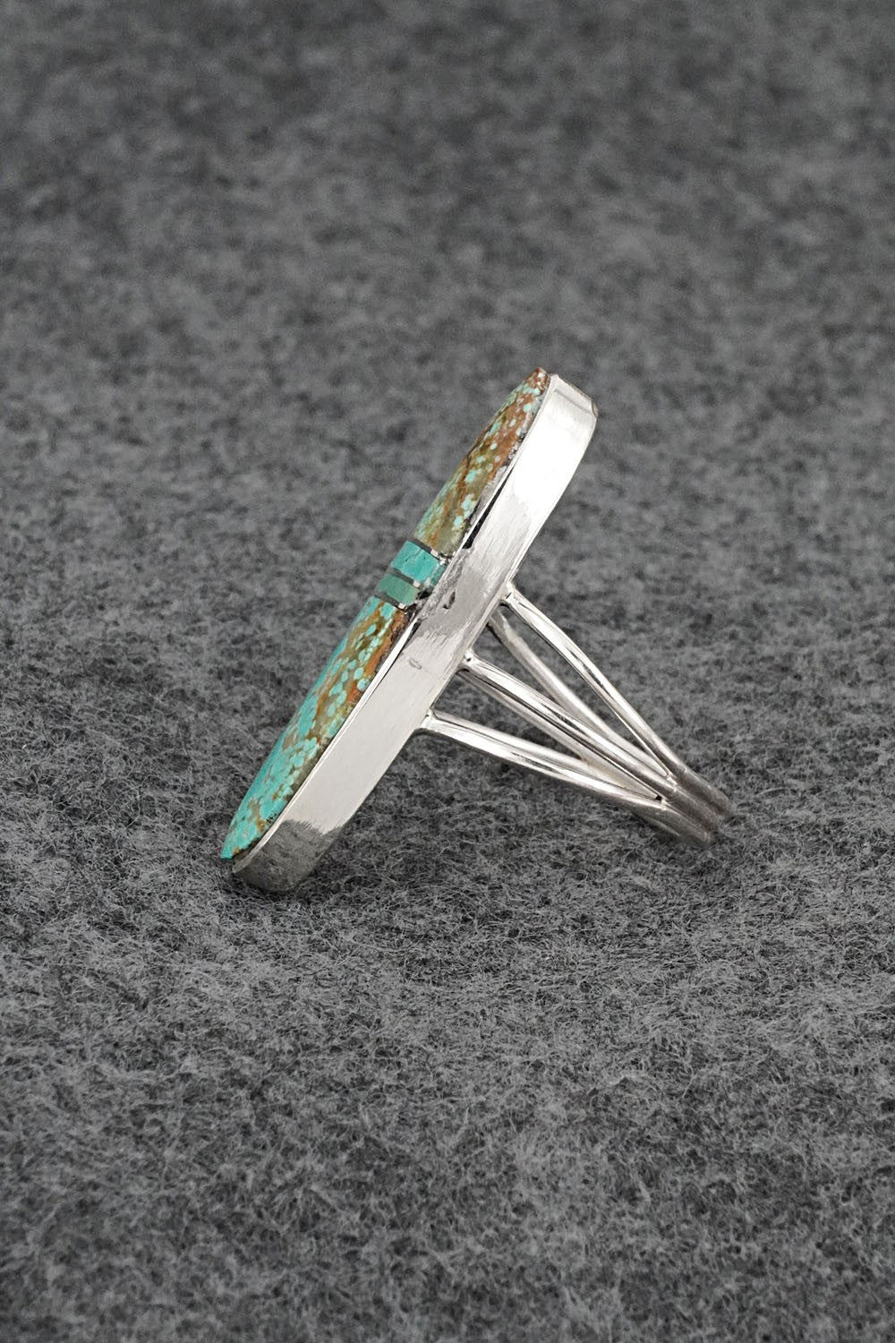Turquoise & Sterling Silver Ring - Harold Smith - Size 8.25