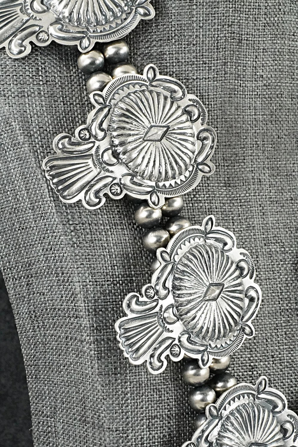 Sterling Silver Squash Blossom Necklace - Terry Charlie