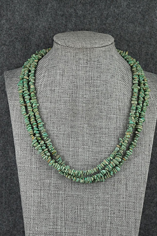 Turquoise & Sterling Silver Necklace 18" - Doreen Jake
