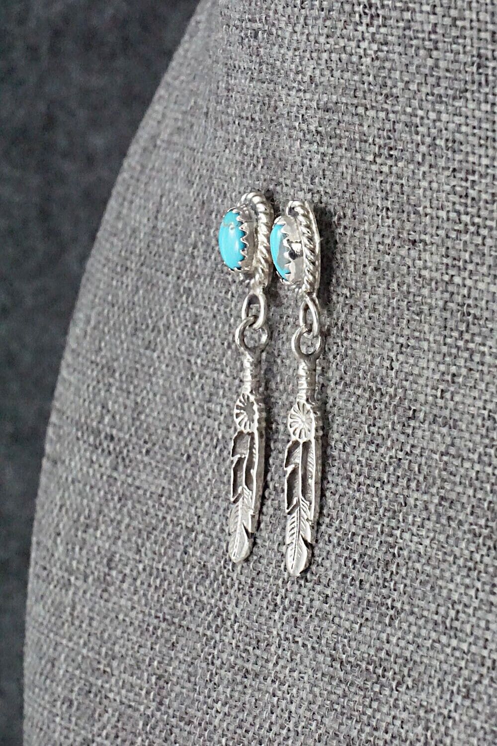 Turquoise and Sterling Silver Earrings - Emery Spencer