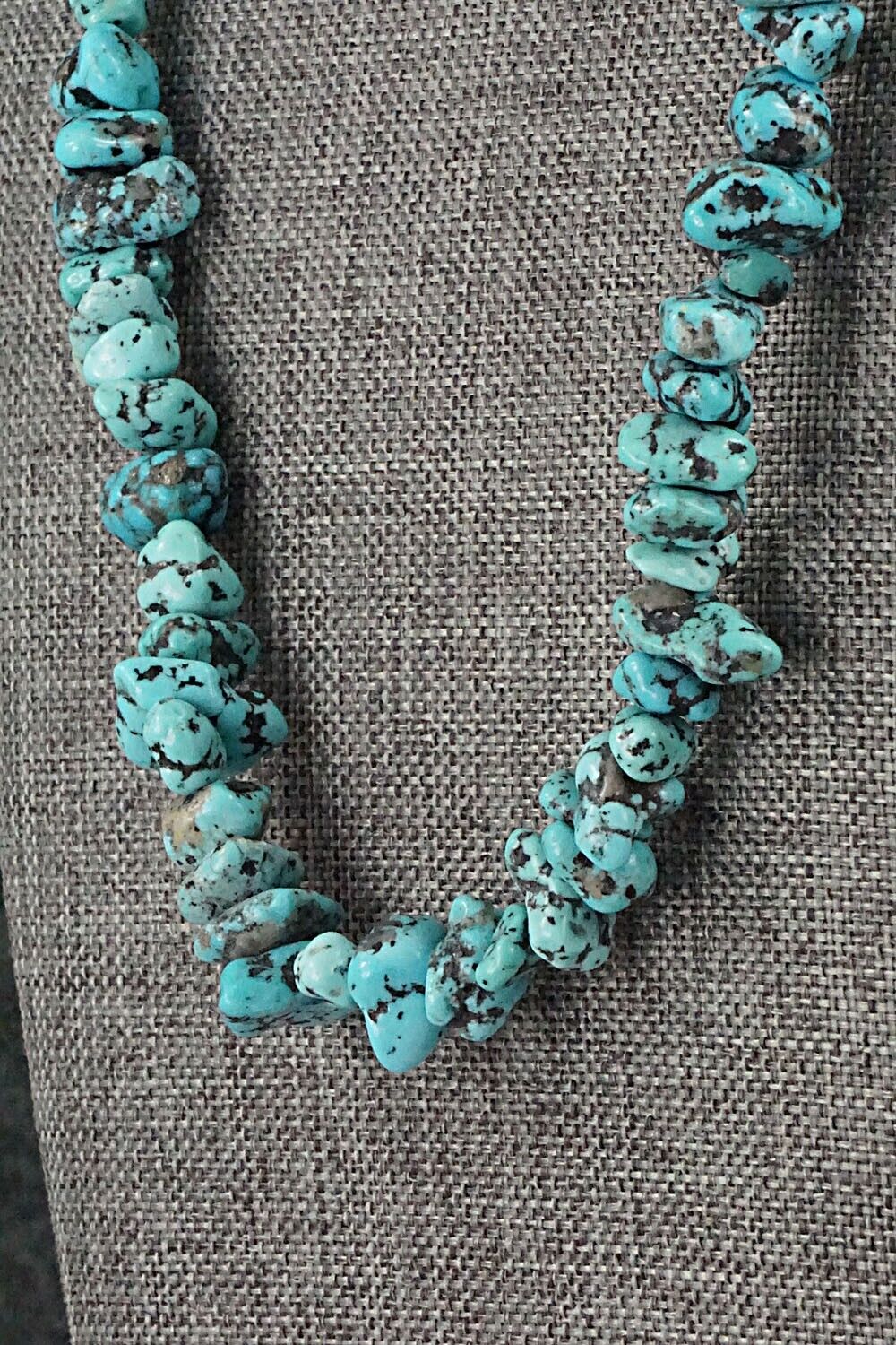 Turquoise & Sterling Silver Necklace 21" - Louise Joe