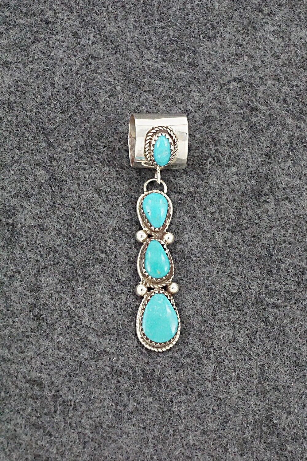 Turquoise & Sterling Silver Pendant - Ernest Hawthorne