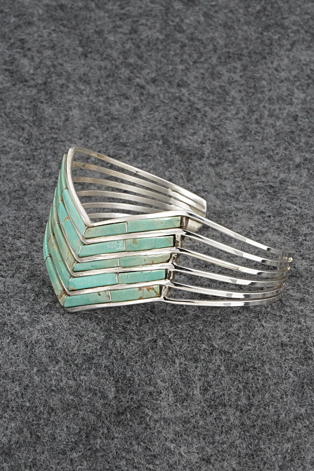 Turquoise & Sterling Silver Inlay Bracelet - Jamie Johnson