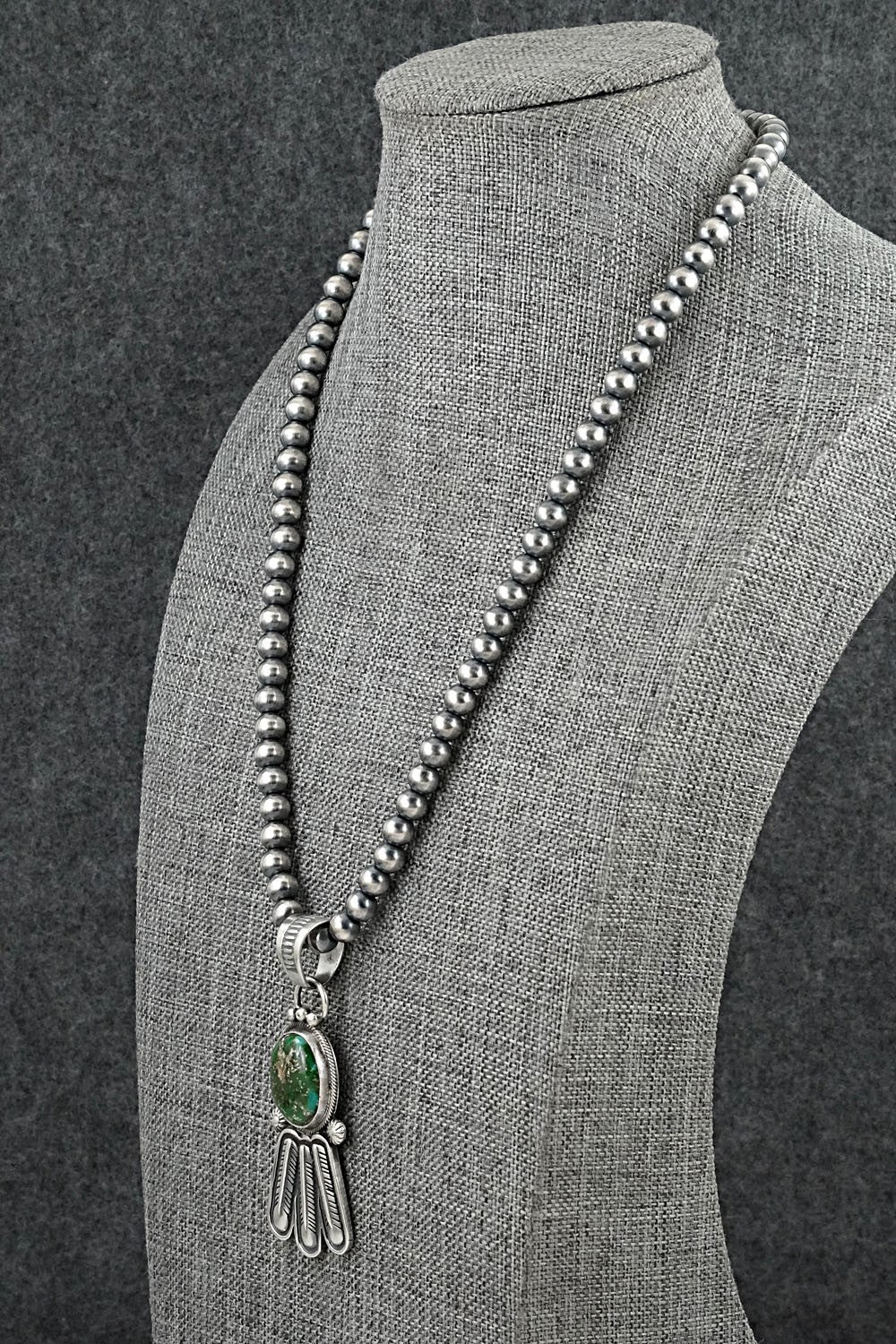 Turquoise & Sterling Silver Necklace - Verley Betone