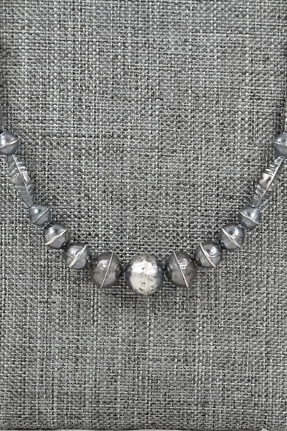 Sterling Silver Navajo Pearl Necklace 24" - Vintage
