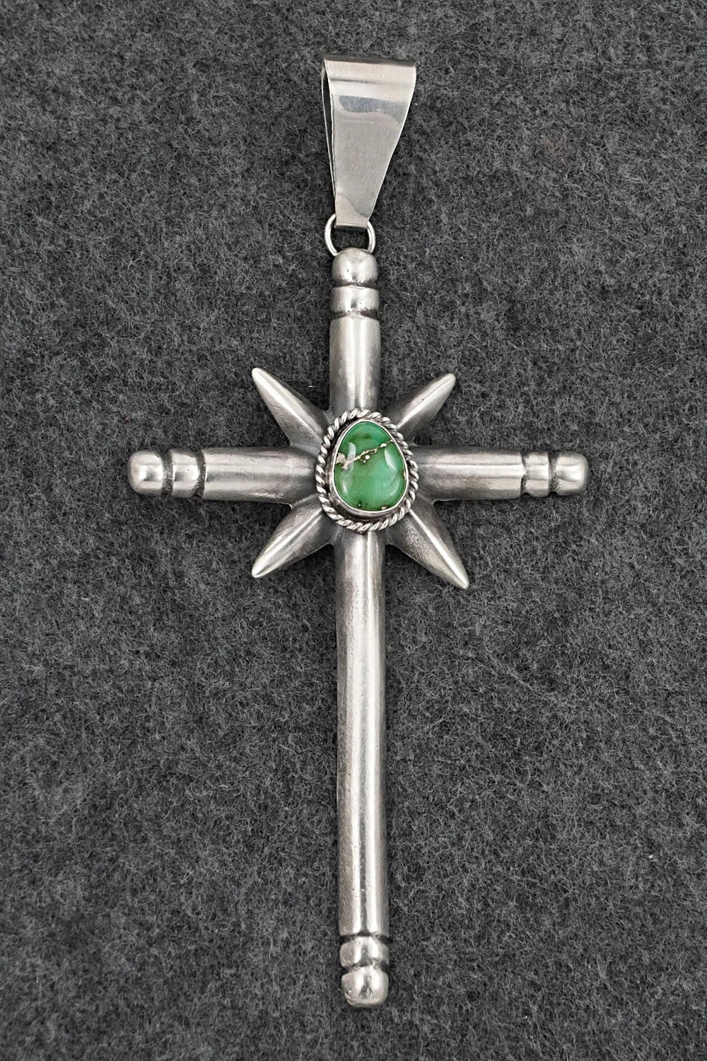 Turquoise & Sterling Silver Pendant - Eugene Gruber