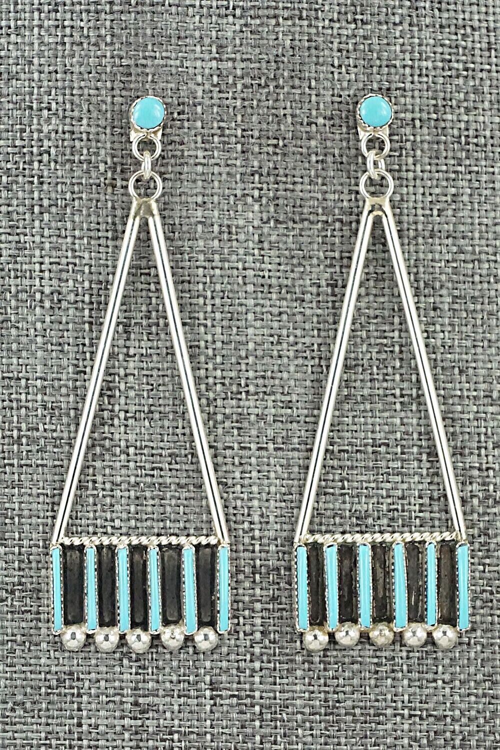 Turquoise & Sterling Silver Earrings - Ashley Laate