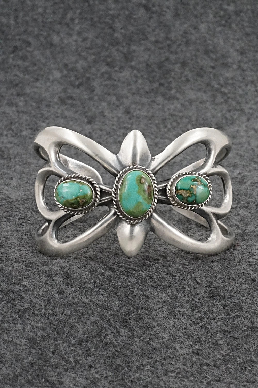 Turquoise & Sterling Silver Bracelet - Eugene Gruber