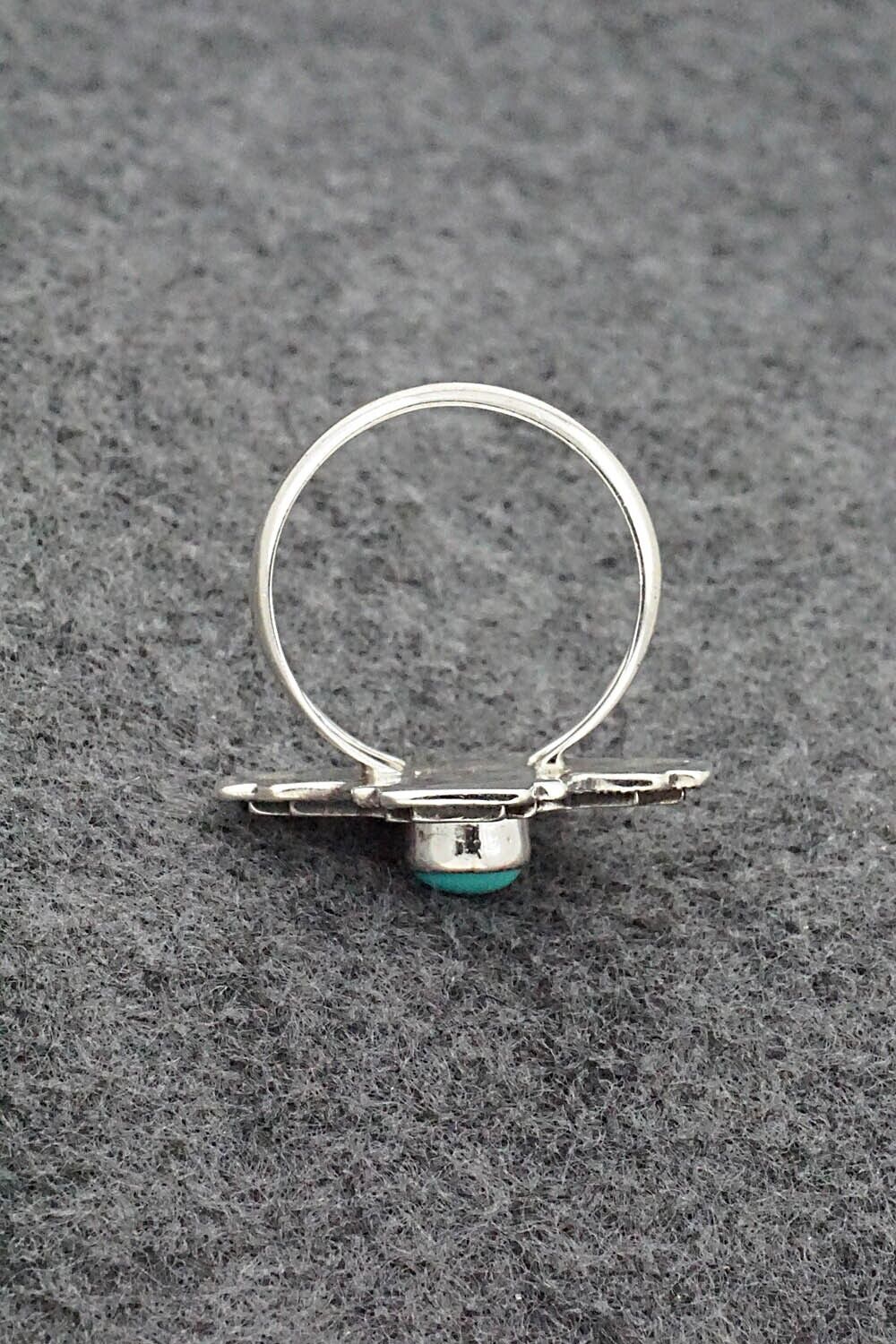 Turquoise and Sterling Silver Ring - Hiram Largo - Size 8.75